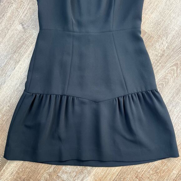 Sandro Black Ruffle Sleeveless Mini Dress Date Night Business - Picture 5 of 8